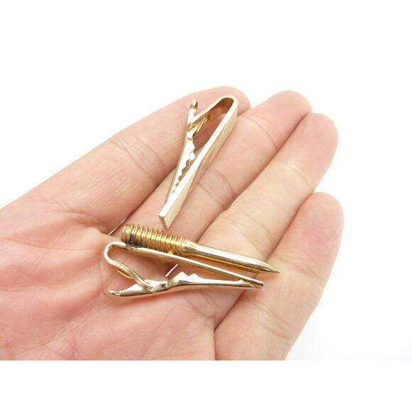 Screw Bold Tie Bar SWANK Tie Clip Vintage Tie Clasp Men Wedding Jewelry - Picture 4 of 4